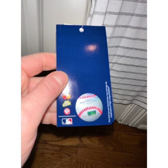 New WOMENS  majestic 47 KANSAS CITY ROYALS BLUE COED STRIPE SHORT SLEEVE SCOOP M - Picture 9 of 9